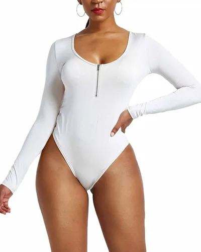 Vista 5 de EOYDVO Mono de manga larga con cremallera y cuello redondo para mujer
