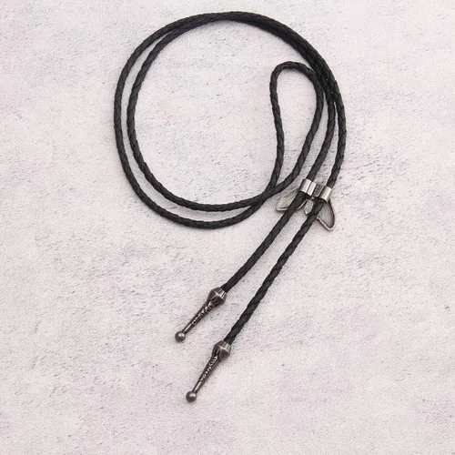 Vista 53 de Jeilwiy Corbata de bolo para hombre, corbata de vaquero occidental, collar de corbata de bolo dorado, corbata de cuero, corbata de Halloween
