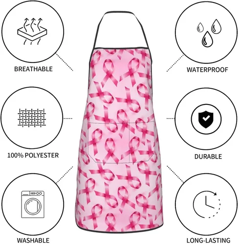 Vista 6 de Delantal de cocina para mujeres y hombres, regalos de cocina para mamá, papá, cafeterías, tiendas de flores, bares, hornear, pintura
