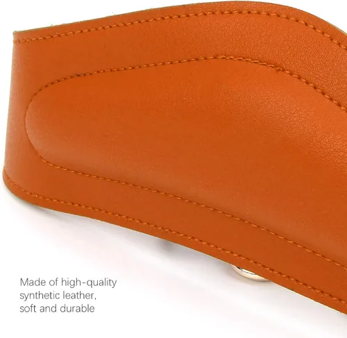 Vista 8 de Correa de saxofón acolchada para el cuello de saxofón con gancho giratorio, Naranja
