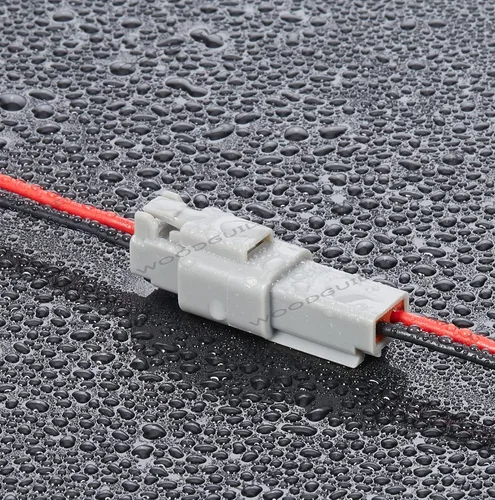 Vista 3 de Deutsch Conector DT de 2 Pines, Conector Eléctrico Automotriz Impermeable DT de 2 Vías Macho Hembra Enchufe Arnés de Cableado, con Cable de Alambre