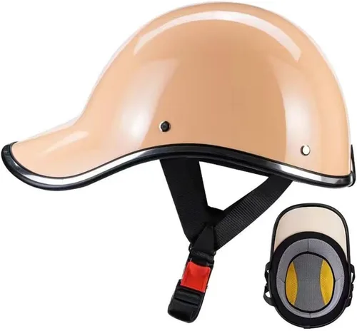 Vista 10 de Casco eléctrico retro Vespa para jóvenes, medio casco de motocicleta para adultos, casco ligero de invierno aprobado por DOT para hombres y mujeres