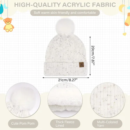 Vista 2 de Toddler Kids Winter Hats Gloves Scarfs Beanie Mittens Neck Warmer for 0 6 12 Months 1 2 3 4-8 Year Old Baby Girls Boys Gifts