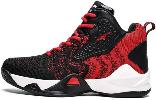 Vista 2 de Tenis de baloncesto unisex ligeros con tejido de mosca, para correr, trotar, baloncesto
