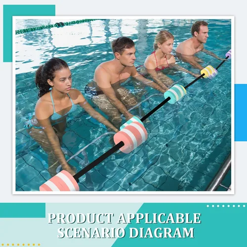 Vista 7 de Shappy 4 Pcs Water Weight Aquatic Exercise Dumbbells for Pool Macaron Color EVA Foam Dumbbells Set Aerobics Equipment Aquatic Exercise Barbells Hand
