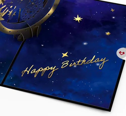 Vista 3 de Lovepop Tarjeta emergente de cumpleaños del zodiaco Capricornio, 5 x 7 pulgadas, tarjeta de cumpleaños para mujer, tarjeta de felicitación emergente