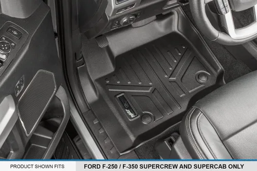 Vista 2 de MAXLINER - Juego de alfombrillas de primera fila de ajuste personalizado compatibles con Ford F-250 2017-2025