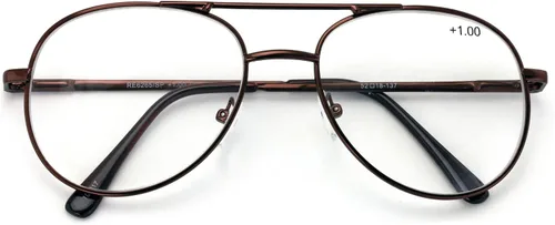 Vista 11 de Gafas de Lectura Clásicas de Metal - Lector de Gota de Lágrima con Bisagra de Resorte