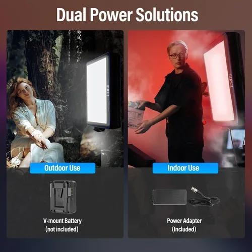 Vista 5 de Sirui Luz de video LED bicolor inflable automática de 200W, 2800K-8500K CRI 96 Panel de luz de estudio con control de aplicación para fotografía