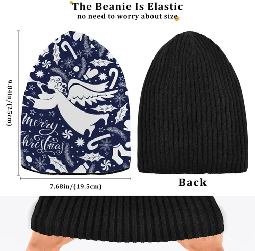 Vista 4 de SPRIPORT Gorro para mujeres y hombres, suave, holgado, cálido, para invierno, reversible, para otoño
