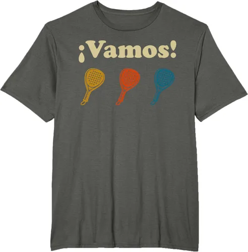 Vista 6 de Camiseta Vamos Padel Player Sport en Español Retro Hombre