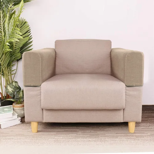 Vista 8 de SEWACC - Funda para reposabrazos de sofá, 2 piezas, toalla elástica universal para reposabrazos para sofá, paño protector elástico para oficina