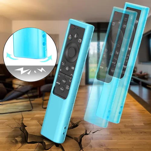 Vista 5 de Funda compatible con Samsung Smart TV Remote Control 2021/2022 Azul Cielo Brillante