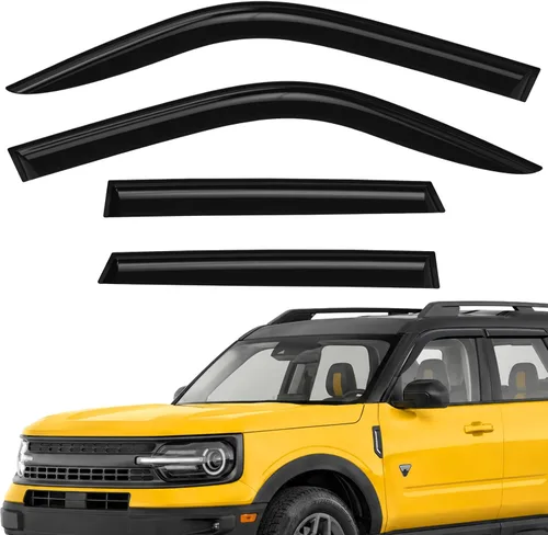 Vista 15 de Deflectores de ventana extra duraderos con cinta adhesiva para viseras de lluvia, protectores solares, ventilación para parabrisas, accesorios Para