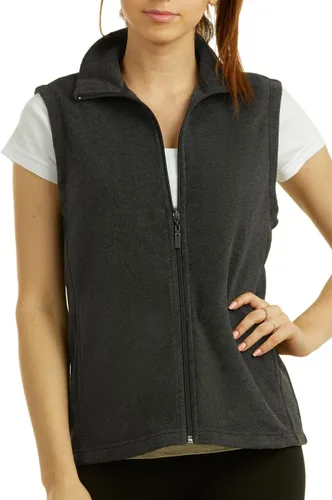 Vista 4 de Chaleco de invierno de forro polar con cremallera completa para mujer