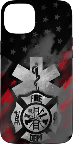 Vista 9 de EMT EMS Firefighter Red Smoke Line USA American Flag Case for iPhone 17