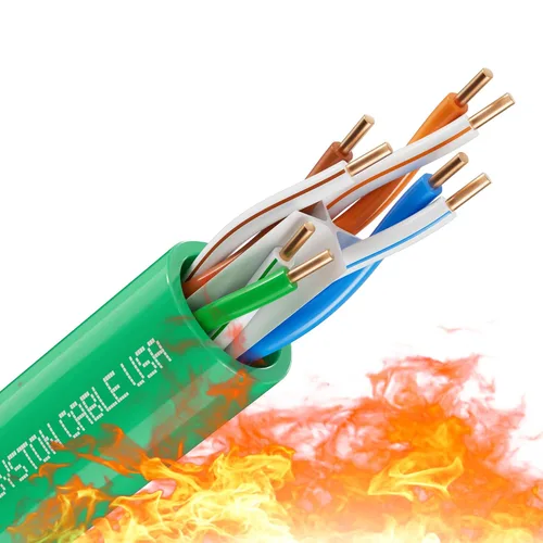 Vista 14 de Cable de Internet Ethernet Cat6e – 10 pies, 600 MHz 23AWG de alambre de cobre sólido desnudo apto para exteriores/interiores, sin extremos de 10