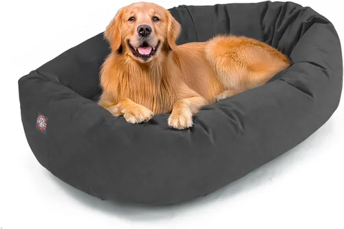 Vista 34 de Majestic Pet Cama para Perros de 52 Pulgadas de Ante Calmante Lavable 52x35x11 (Pulgadas) – Acogedora Cama Redonda para Perros con Forma de Dona