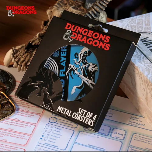 Vista 8 de Dungeons & Dragons Monsters - Juego de posavasos de metal (4 piezas)