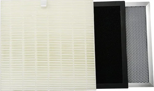 Vista 4 de OdorStop Purificador de aire/generador de ozono HEPA OSAP7-7-en-1 con UV, carbón activo, TiO2, ionizador, 3 placas de ozono y control remoto