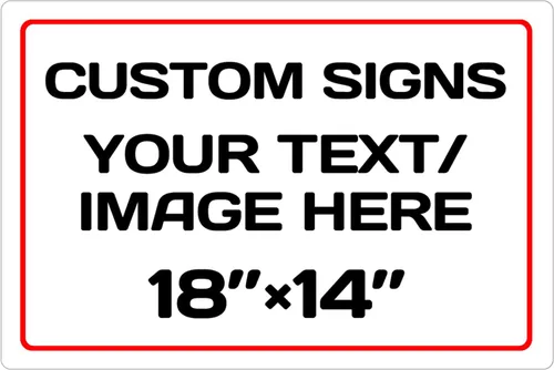 Vista 35 de Letreros metálicos personalizados de aluminio resistentes a la intemperie, texto e imagen personalizados, varios tamaños, peligro, jardín, puerta