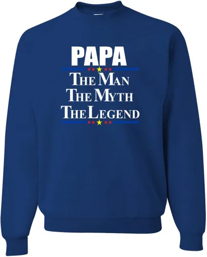 Vista 20 de Wild Bobby Papa The Man Myth Legend Funny Gift Idea Father's Day Unisex Crewneck Sweatshirt Negro