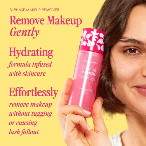 Vista 3 de Grande Cosmetics Removedor de maquillaje para maquillaje impermeable y de larga duración, 3.4 onzas Makeup Vanish elimina el maquillaje a base