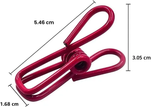 Vista 4 de Paquete de 16 clips para virutas, clip de acero colorido recubierto de PVC