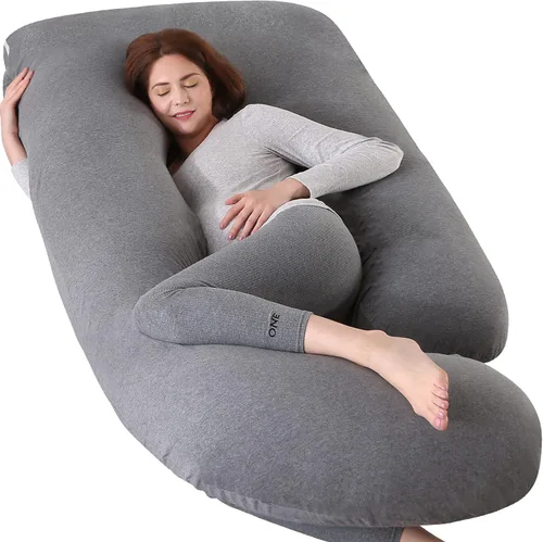 Vista 9 de Elover - Almohada de embarazo en forma de U, soporte de maternidad de cuerpo completo