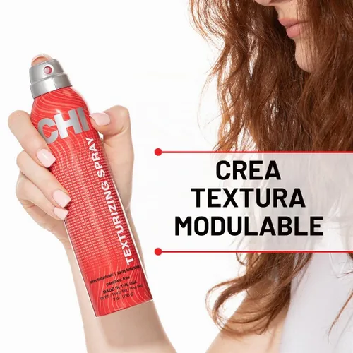 Vista 2 de CHI Laca texturizadora para el cabello, laca voluminizadora para añadir textura y cuerpo modulables, sujeción flexible, sin sulfatos, parabenos