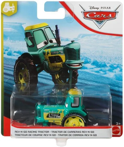 Vista 4 de Disney Cars Toys Rev-N-Go Tractor de carreras