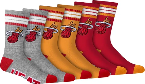 Vista 13 de Ultra Game Men's NBA Official Athletic Cushioned Secure Fit Team Crew Socks-3 Pack