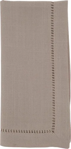 Vista 70 de SARO LIFESTYLE Servilleta de cóctel con borde cosido (juego de 12), negro, 6"x6