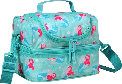 Vista 9 de Chase Chic Bolsa de almuerzo para niños, astronauta negro, poliéster, ligera, bien organizada, a prueba de fugas, 9.4x6.3x6.7 in