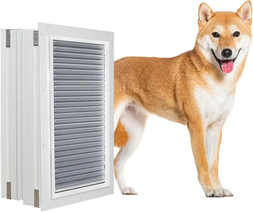 Vista 11 de Armor Flex - Puerta para mascotas con marco de aluminio resistente por High Tech Pet - Tecnología avanzada de solapa, protección resistente a