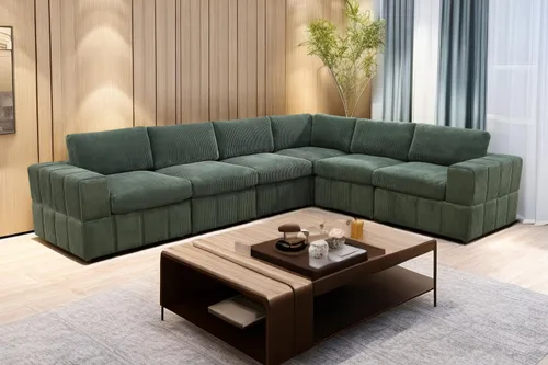 Vista 26 de A Ainehome Juego de sofá modular modular con otomanas de gran tamaño en forma de U, sofá modular de 7 asientos con tumbonas reversibles para sala