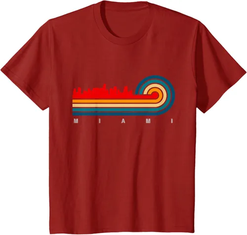 Vista 58 de Camiseta Retro City of Miami Florida, Negro