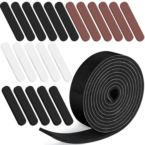 Vista 9 de Outus 23 piezas de cinta reductora de tamaño de sombrero, inserto de espuma, rollo de cinta reductora autoadhesiva (negro) Hat Filler Inserts for