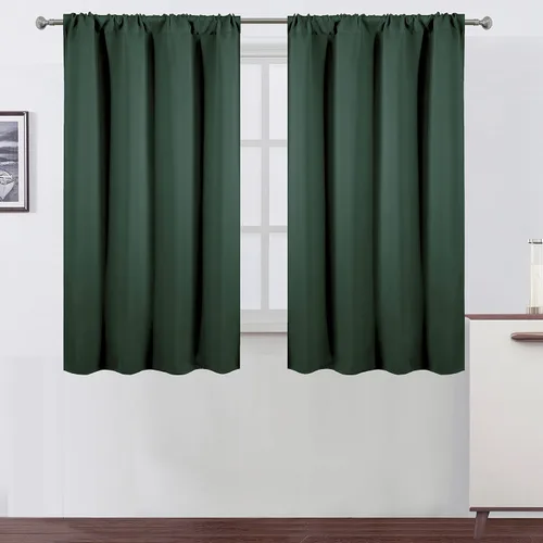 Vista 98 de LEMOMO Cortinas opacas de 42 x 54 pulgadas, juego de 2 paneles de cortinas con aislamiento térmico para oscurecer la habitación