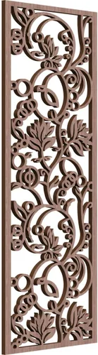 Vista 142 de Caspian Paneles de pared de madera con calado decorativo perforado, 9 3/8 pulgadas de ancho x 24 3/8 pulgadas de alto x 1/4 de alto, cereza