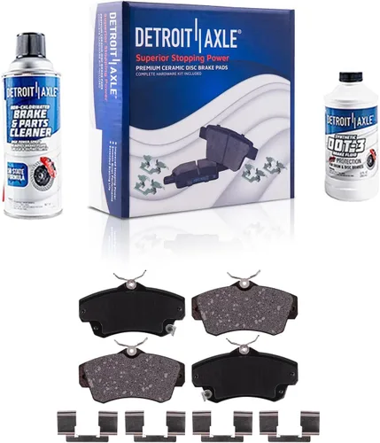 Vista 55 de Detroit Axle - Pastillas de Freno Delantero Izquierdo Reemplazo de Pinza de Disco para Dodge Ram 1500 Dakota Mitsubishi Raider - Juego de 3 piezas