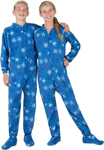 Vista 4 de Footed Pajamas - Mameluco familiar a juego Suéteres de una pieza para niños, niñas, hombres, mujeres y mascotas Unisex