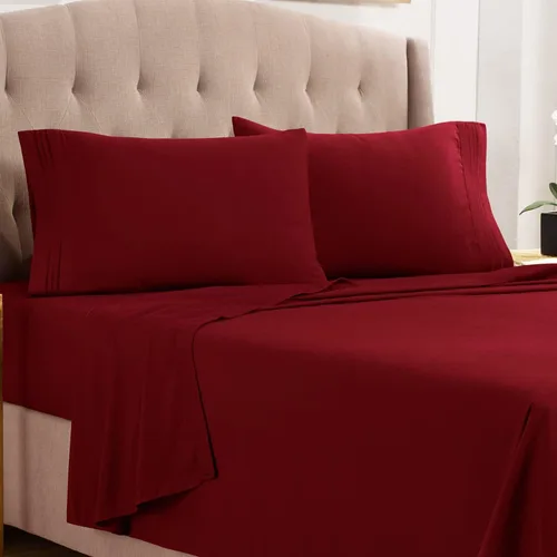 Vista 28 de Empyrean Juego de sábanas individuales - 110 GSM 4 piezas de sábanas para cama individual, sábanas de tamaño individual doble cepillado, sábanas