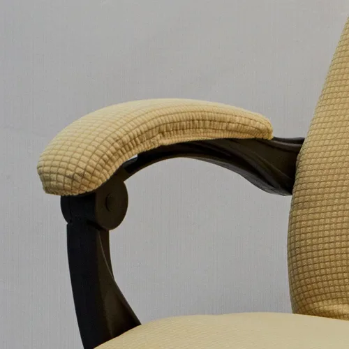 Vista 5 de Melaluxe 2 fundas de poliéster extraíbles para reposabrazos de silla de oficina (beige)
