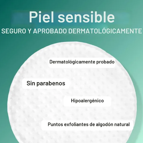 Vista 3 de Swisspers - Círculos exfoliantes premium de algodón – 80 unidades (paquete de 3) – 100% algodón puro, almohadillas de superficie de doble cara