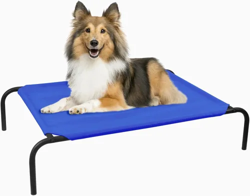 Vista 13 de Cuna elevada para mascotas pequeñas, cama elevada para perros con malla transpirable, marco de acero resistente
