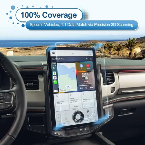 Vista 5 de Protector de pantalla Expedition 2022 2023 2024 para Ford Expedition (King Ranch/Platinum/Limited/Timberline) Pantalla táctil de 15.5 pulgadas