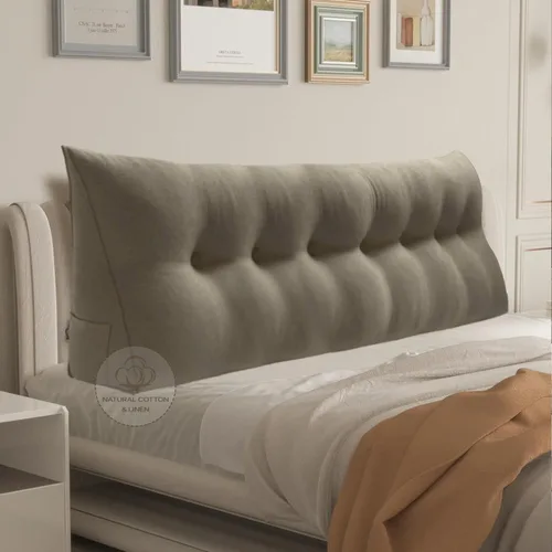 Vista 20 de WOWMAX - Almohada grande triangular con respaldo para cabecera, almohada de posicionamiento para lectura en forma de cuña, con funda extraíble