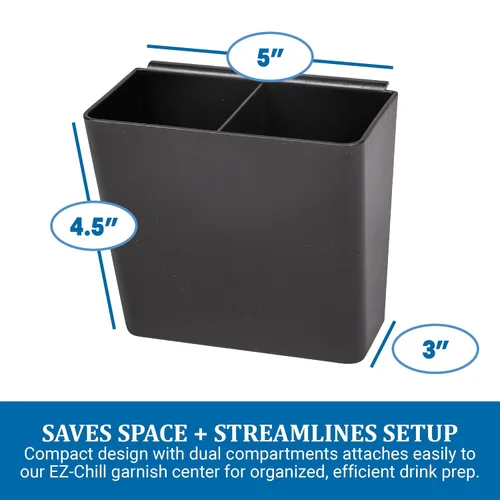 Vista 2 de Carlisle FoodService Products L1035 - Caddie para palitos de agitación, 5 pulgadas de ancho x 4-1/2 pulgadas de alto x 3 pulgadas de profundidad