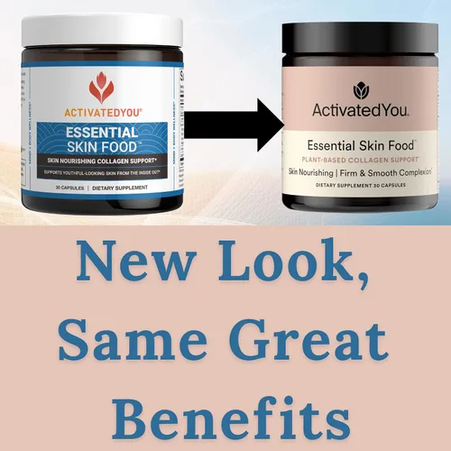 Vista 2 de ACTIVATEDYOU Essential Skin Food, suplemento avanzado de colágeno y elastina para el envejecimiento de la piel, ayuda a mejorar la apariencia
